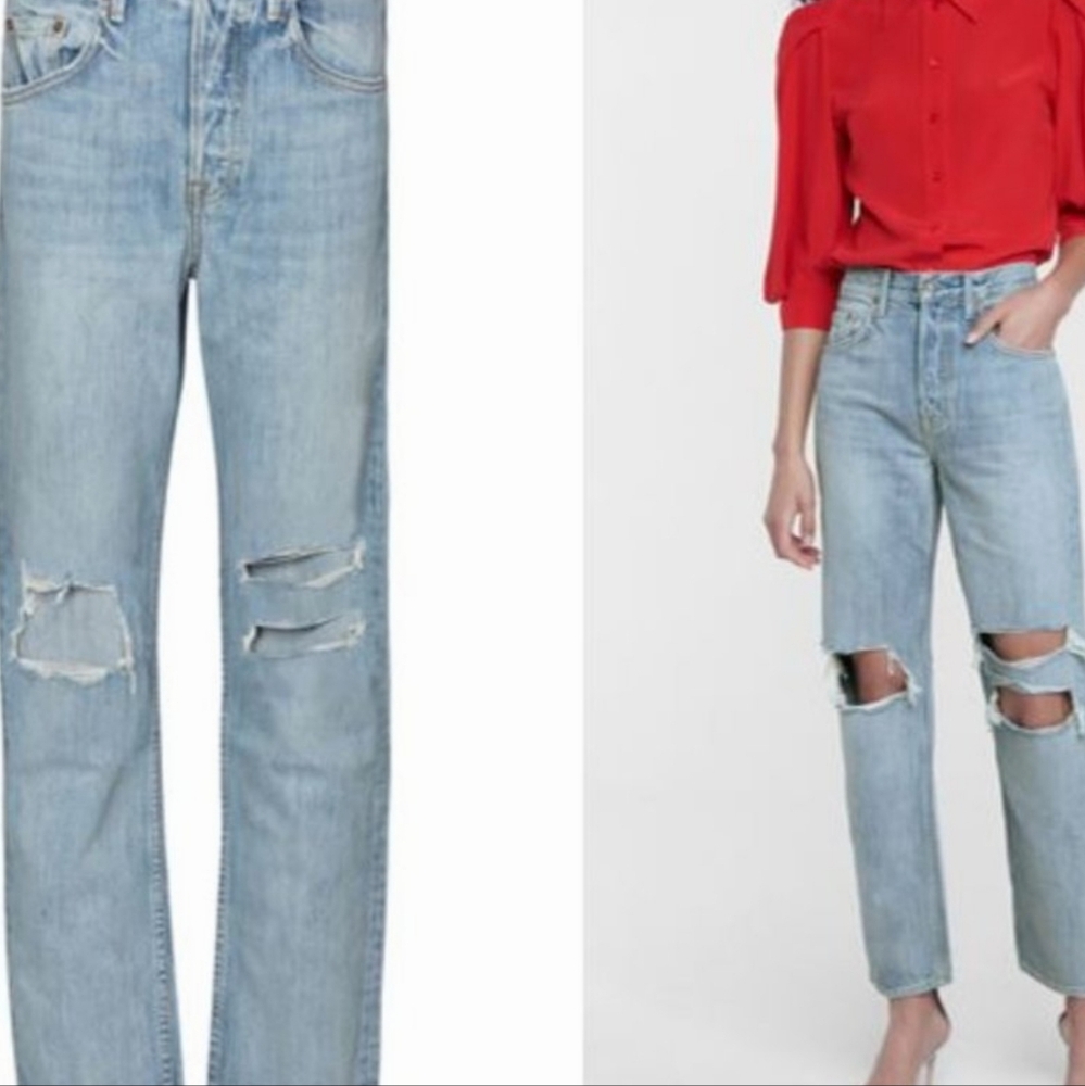 GRLFRND NEW Isabeli Straight Leg Jean in Wish You Would Size 31